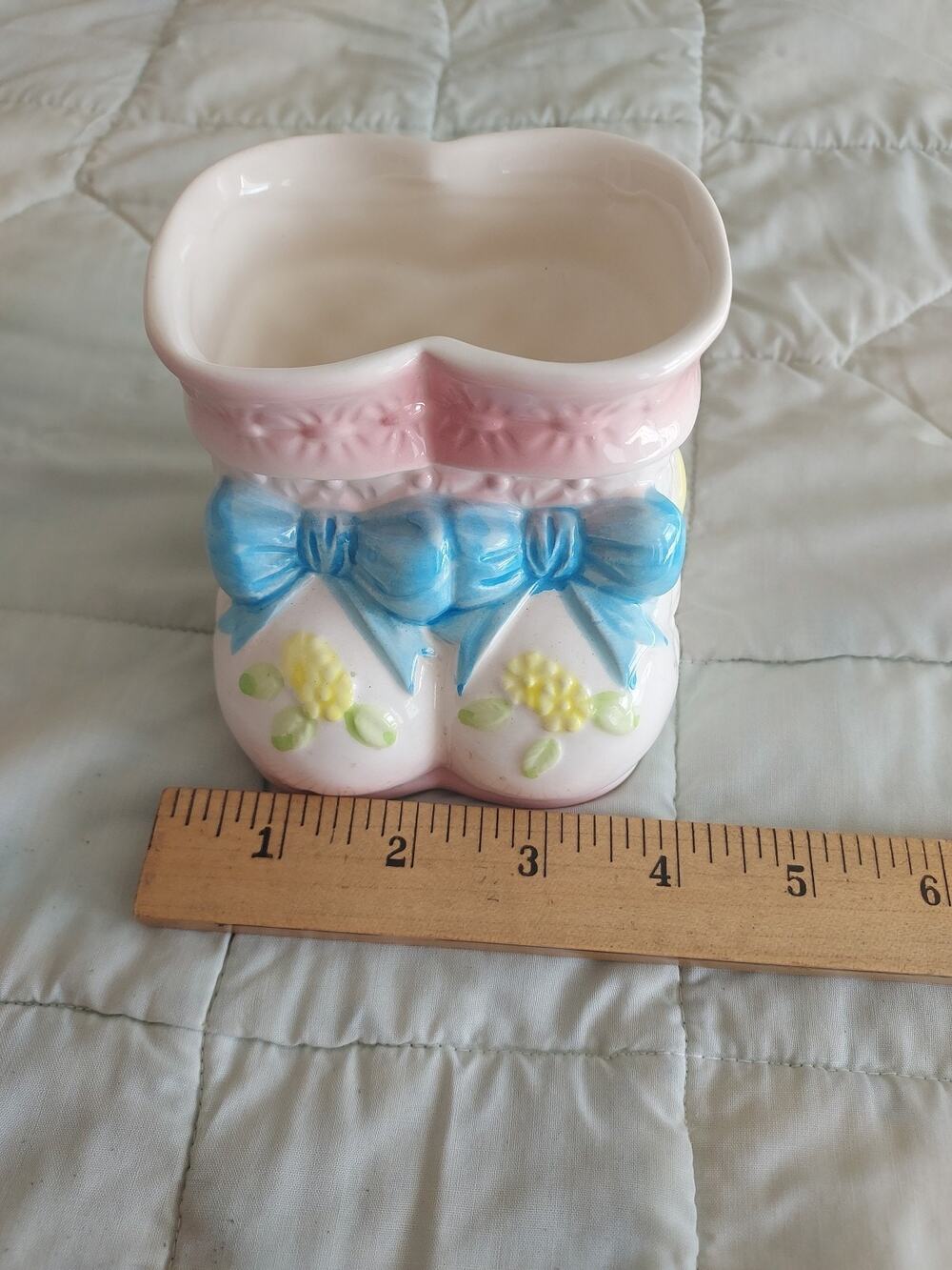 Baby Planter Booties Vintage 1980s? Giftware Co. Taiwan Ceramic Vase